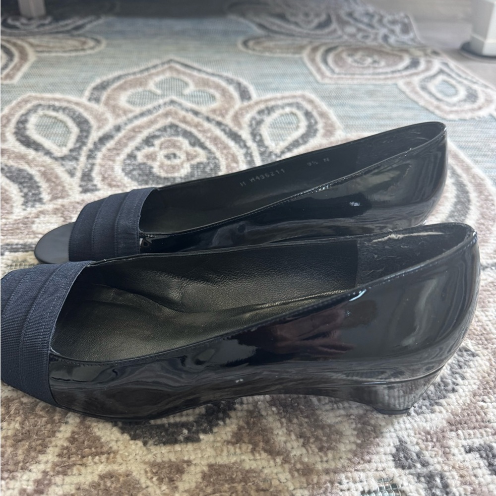Vintage Stuart Weitzman Navy Quasar Black Pumps Size 9.5